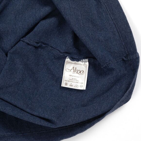 AKOO Short Sleeve Astronaut Graphic T-Shirt Men's‎ Navy Logo Medium EUC - Picture 8 of 10